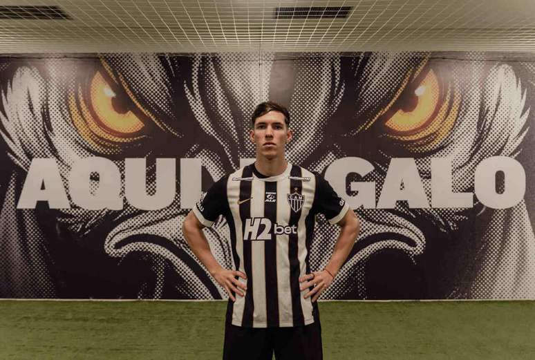 Atacante treinou na Cidade do Galo antes de ser anunciado oficialmente &ndash;