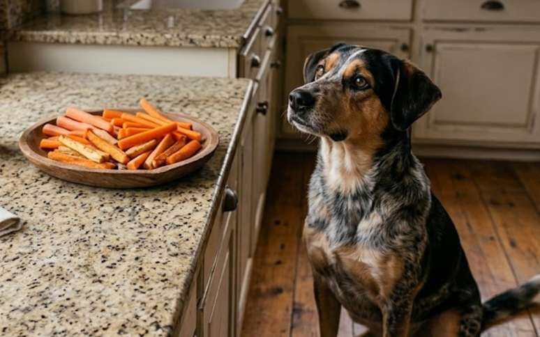Petiscos naturais para cachorro
