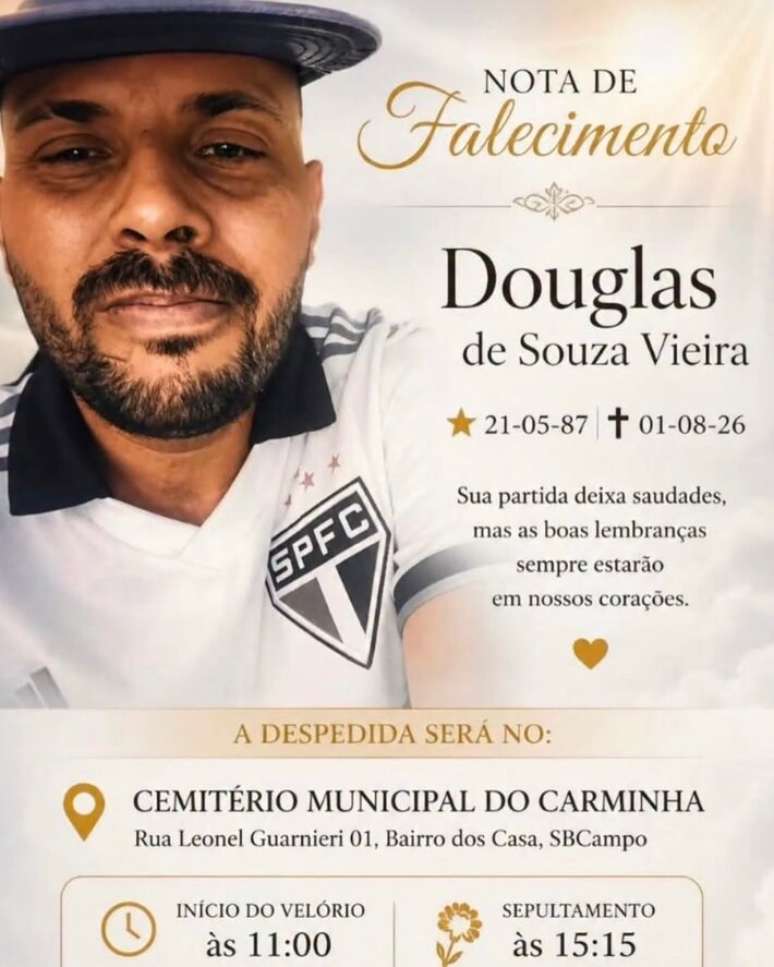 Douglas Vieira morreu no ataque &agrave; faca na unidade da Bombril.
