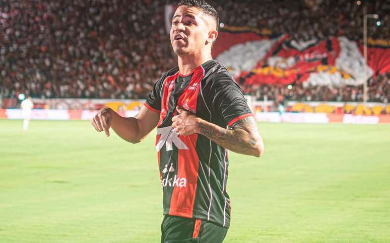 Erick comemora seu gol contra o Flamengo pela Copa do Brasil &ndash;