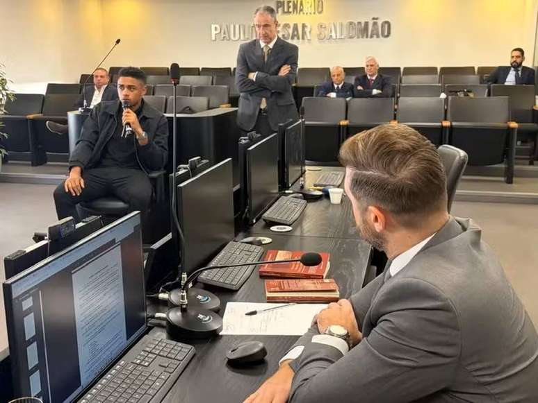Victor Gabriel durante julgamento &ndash;