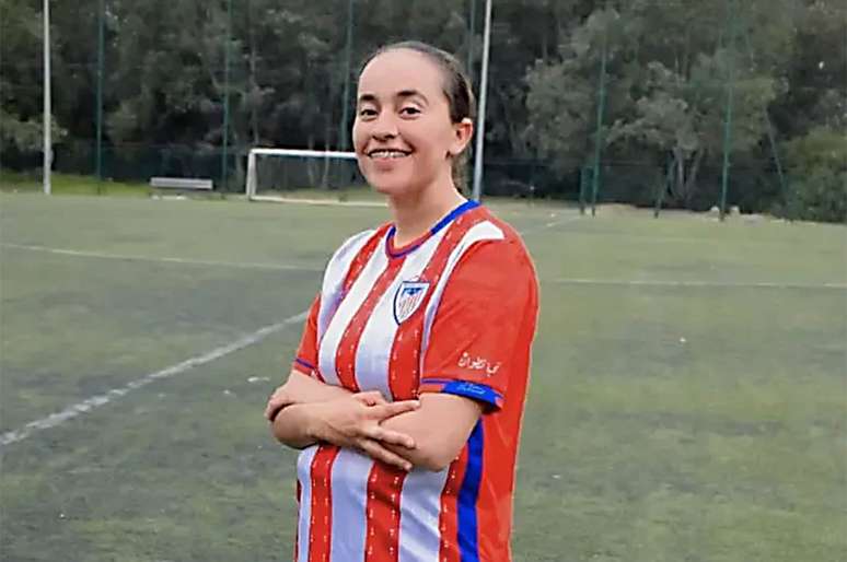 Faten Ben Omar El Azizi quando defendeu o Moghreb Athl&eacute;tic de Tanger (MAT). &ndash;