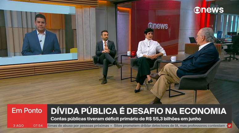 O 1&ordm; telejornal forte das manh&atilde;s da GloboNews agora recebe convidados em uma sala de estar