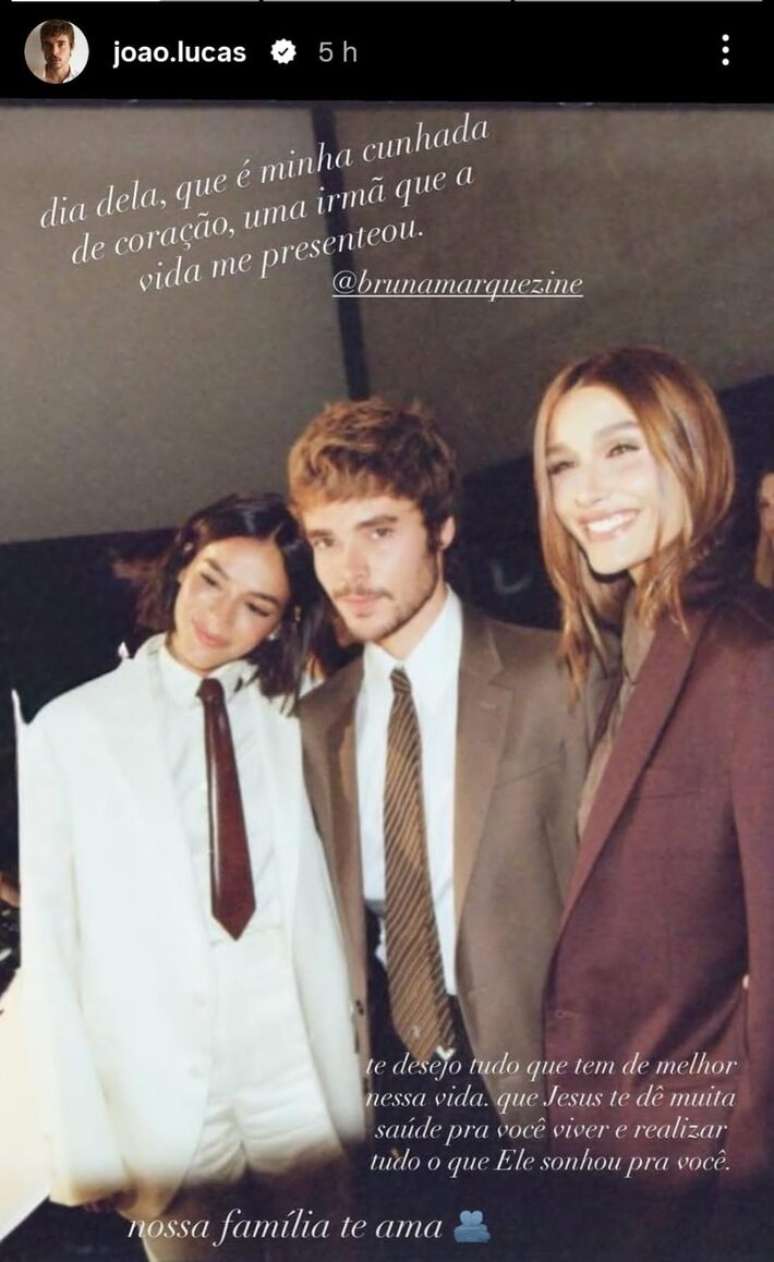 Bruna Marquezine, Jo&atilde;o Lucas e Sasha Meneghel