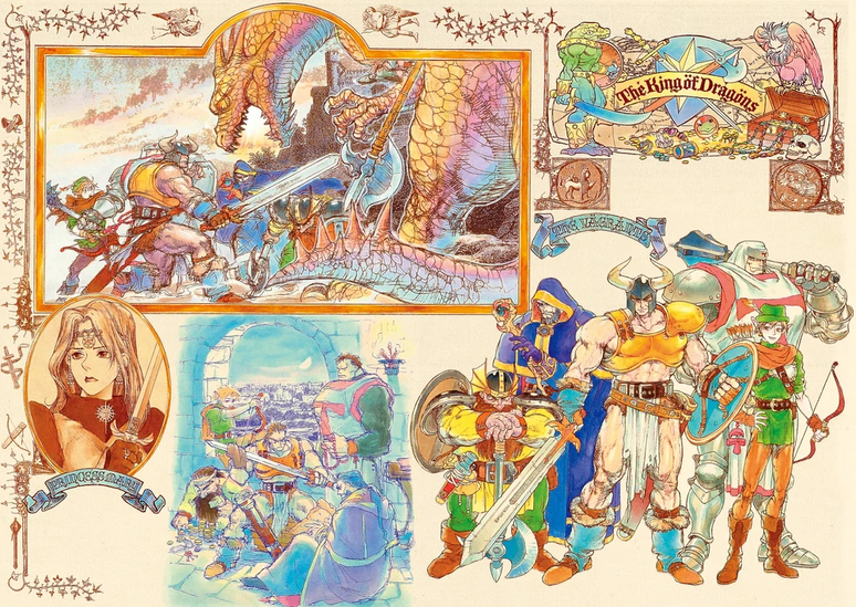 O tra&ccedil;o marcante de Kinu Nishimura fez sua estreia nas artes conceituais de The King of Dragons