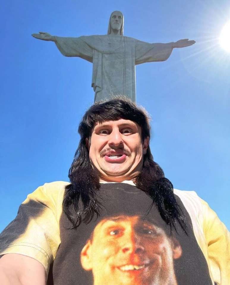 O cantor norte-americano Oliver Tree durante passagem pelo Rio de Janeiro em fevereiro de 2025
