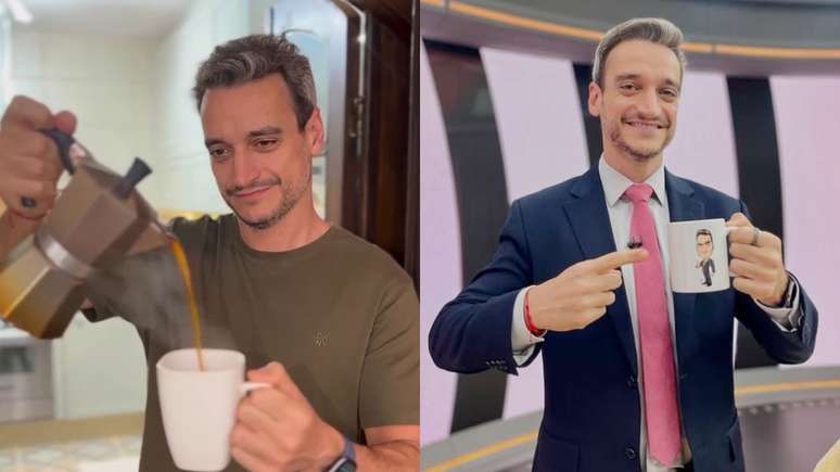 O apresentador recorre ao caf&eacute; durante a madrugada para driblar o sono