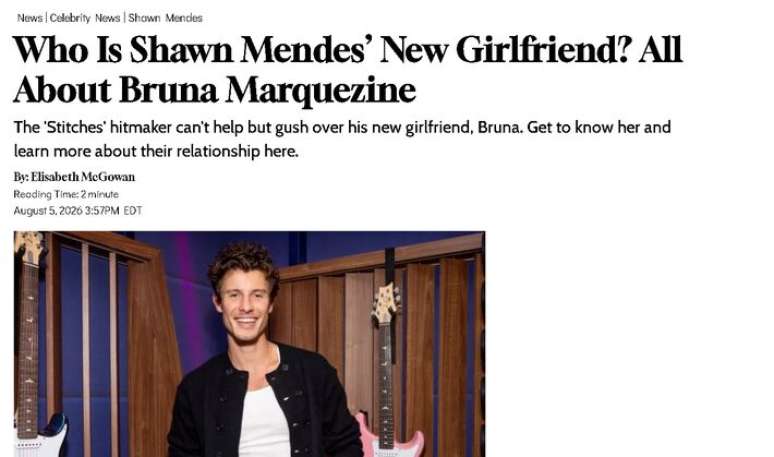 'Hollywood Life' fez um apanhado dos namoros antigos de Shawn Mendes
