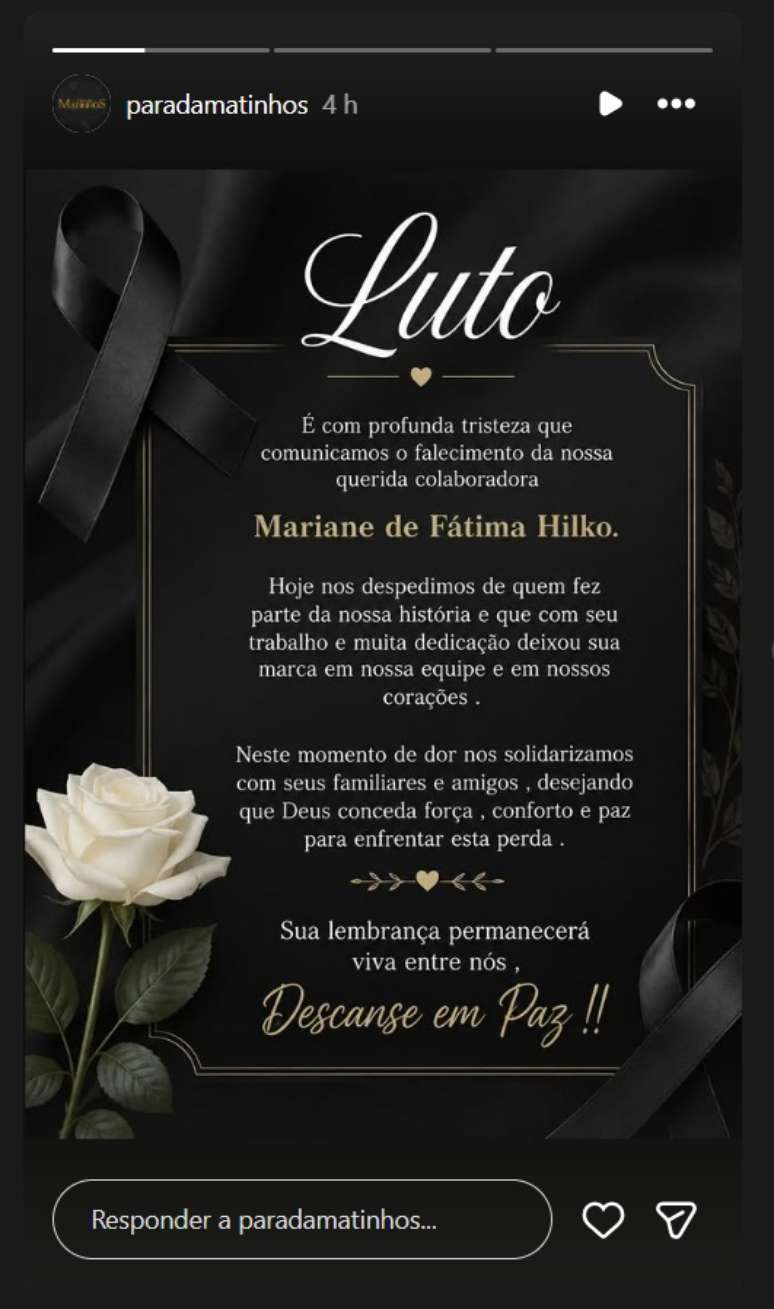 Posto de combust&iacute;veis lamentou morte de funcion&aacute;ria em postagem feita nas redes sociais