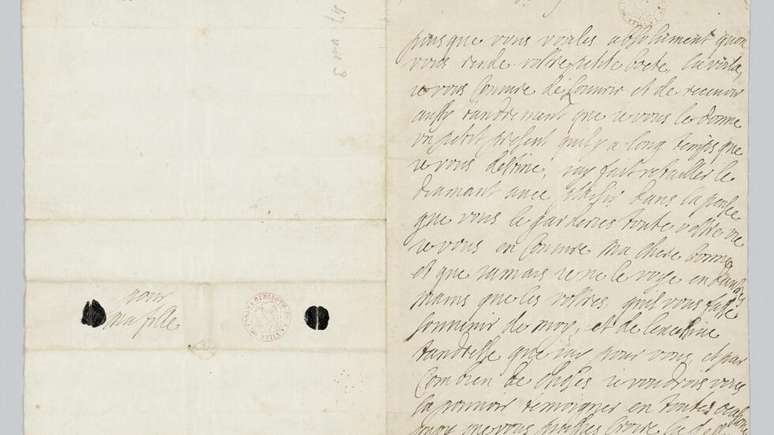 Marie de Rabutin-Chantal, marquesa de S&eacute;vign&eacute;, Carta &agrave; Madame de Grignan, sua filha, Paris, manuscrito sem data [2 de fevereiro de 1671?].
