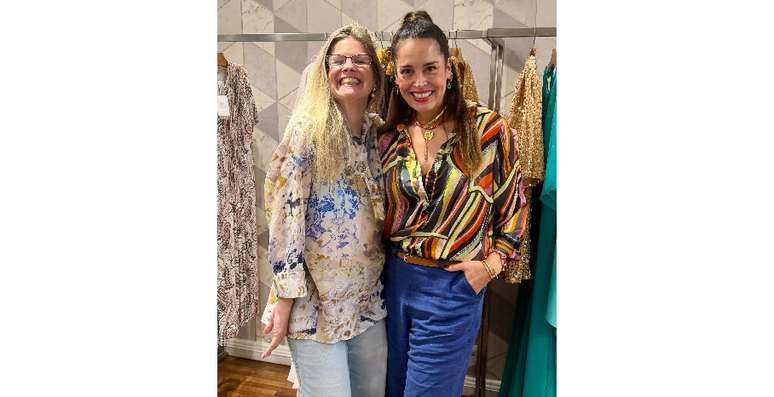 Carla Folloni com Suzy R&ecirc;go, que posou para a marca antes e depois de emagrecer