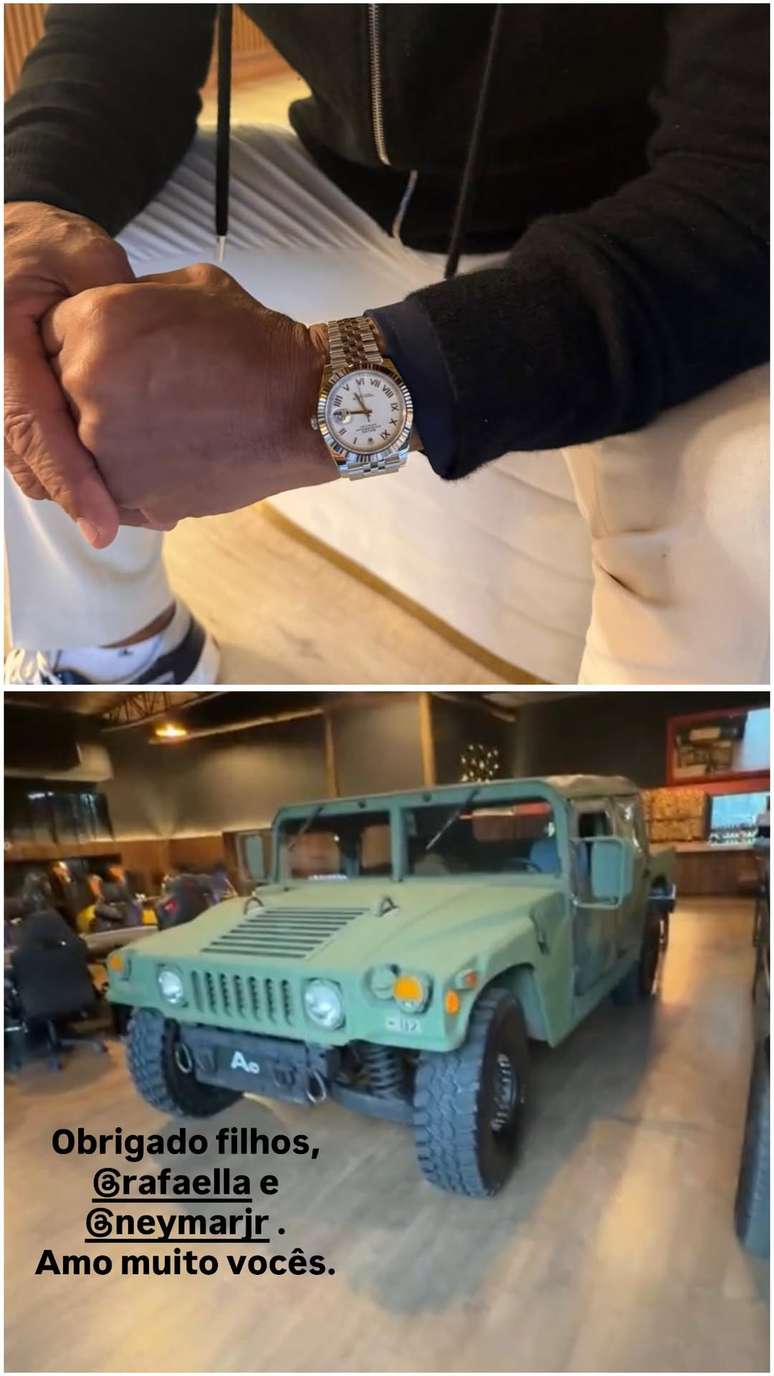 Presentes que Neymar Pai ganhou de Dia dos Pais