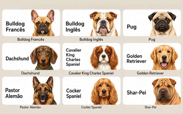 Ra&ccedil;as de c&atilde;es