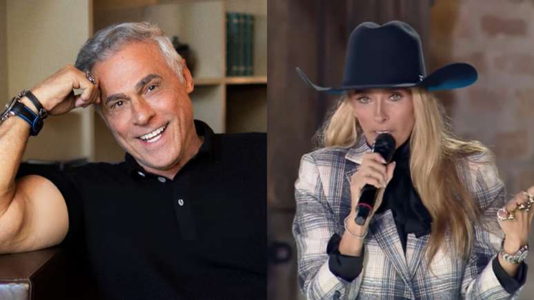 Oscar Magrini e Adriane Galisteu, apresentadora de A Fazenda (Reprodu&ccedil;&atilde;o/Instagram/Record)