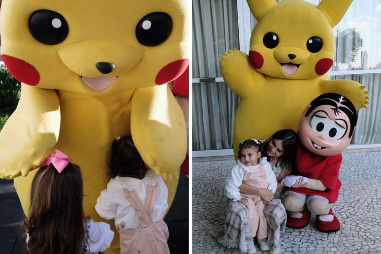 Festa de anivers&aacute;rio de Helena com Pikachu e M&ocirc;nica