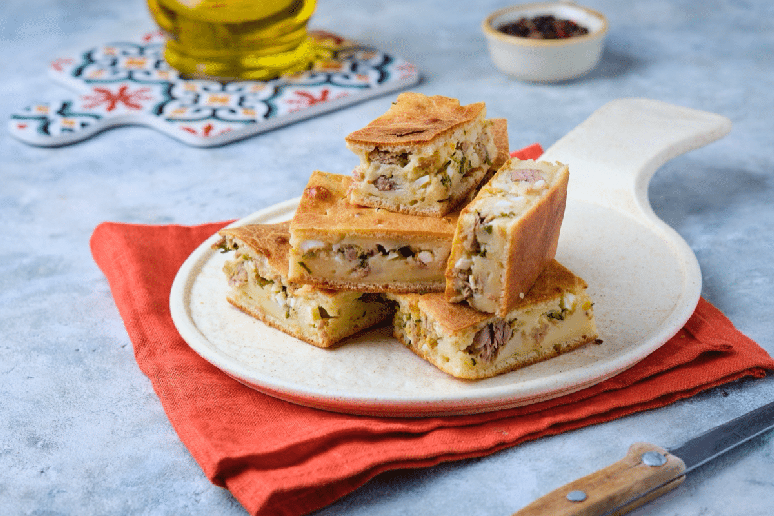 Torta de atum com ovo 
