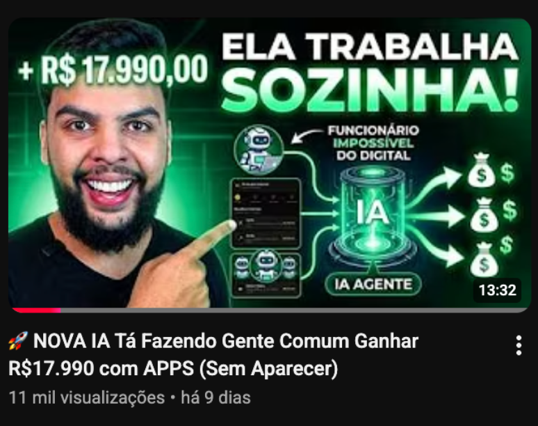 Canal Riqueza com IA associa tecnologia &agrave; renda extra, mas criador reconhece que nem todos conseguir&atilde;o monetiza&ccedil;&atilde;o