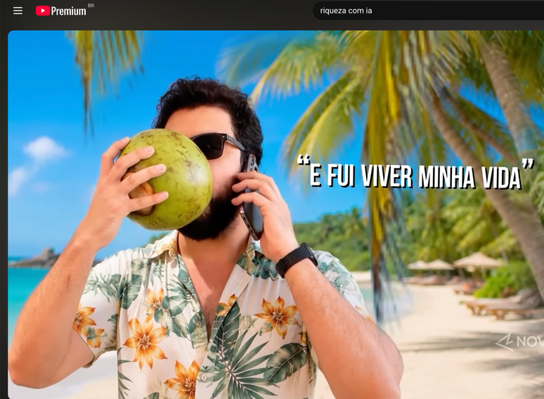 Canal no YouTube promove uso de IA para obter dinheiro com v&iacute;deos