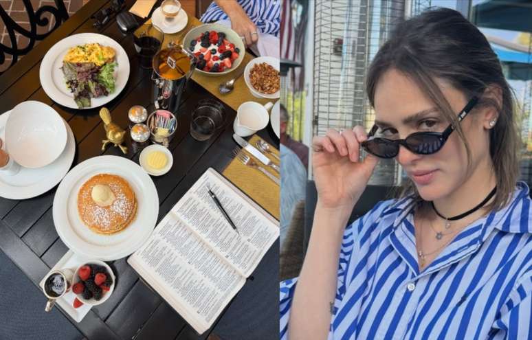 Crist&atilde;, Isabelle Drummond aproveita momentos calmos, como a hora da refei&ccedil;&atilde;o, para ler a B&iacute;blia