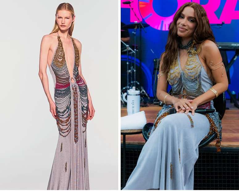 Vestido da Hisha e Anitta no &ldquo;Altas Horas 