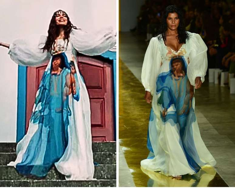 Anitta em &ldquo;Equilibrivm&rdquo; com vestido de Amir Slama e estampa do pintor Glauco Rodrigues 