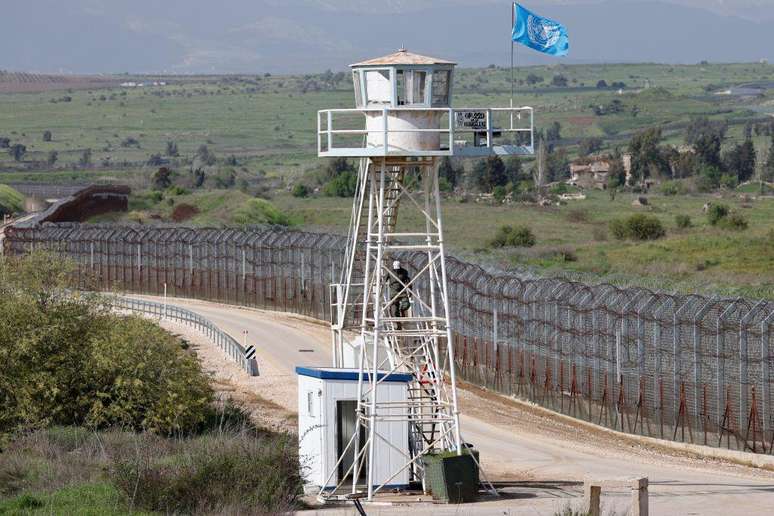 Posto de observa&ccedil;&atilde;o da ONU na linha de cessar-fogo entre S&iacute;ria e Israel