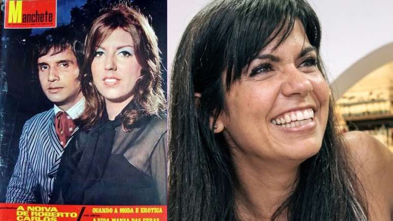 O 'Rei' com Nice em capa de revista da d&eacute;cada de 1970 e Luciana Braga, a segunda filha deles