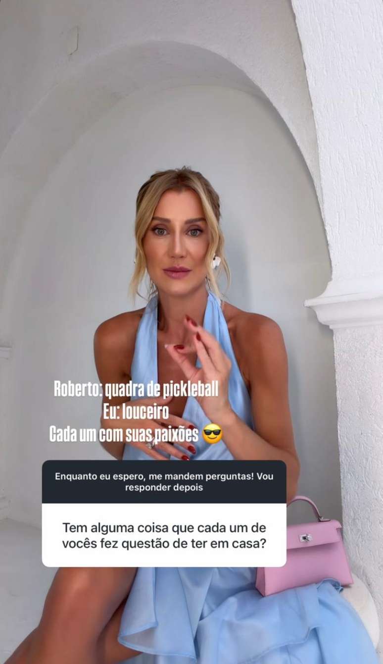 Ana Paula Siebert disse que sonhava com um louceiro, enquanto o marido desejava uma quadra de pickleball.