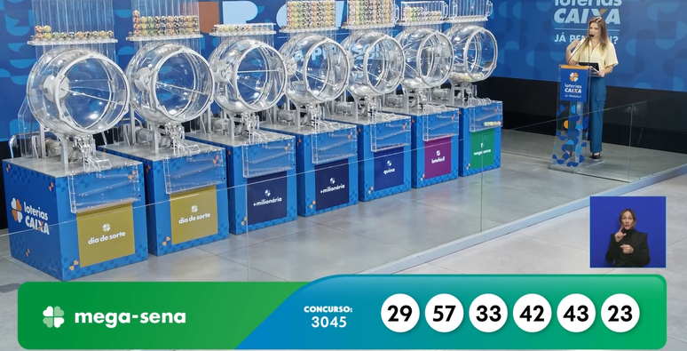 As seis dezenas do concurso 3.045 da Mega-Sena