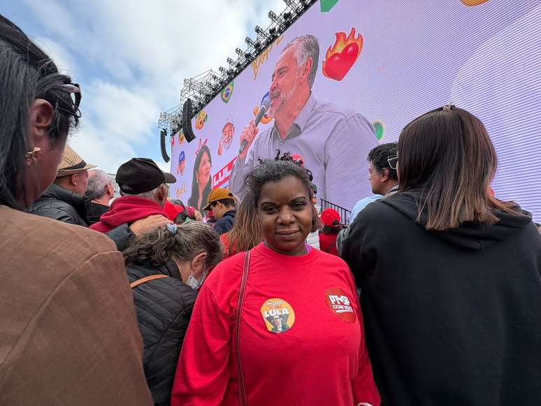 Apoiadores no lan&ccedil;amento da campanha de Lula