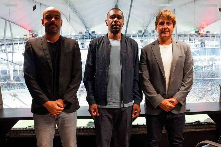 Trio da comissão da Seleção no Maracanã para Fluminense 3 x 2 Palmeiras –