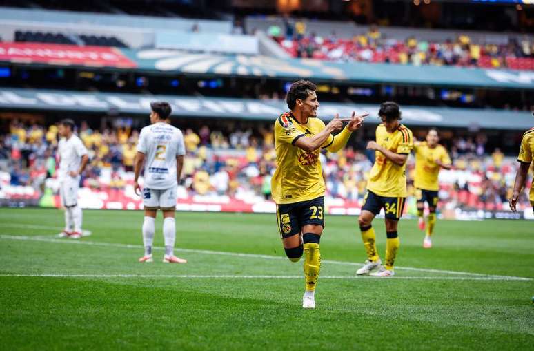 Raphael Veiga tem noite de gala em vit&oacute;ria do Am&eacute;rica do M&eacute;xico &ndash;