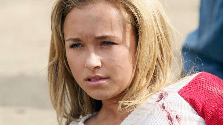 Hayden Panettiere como a l&iacute;der de torcida Claire Bennet em Heroes, em 2006