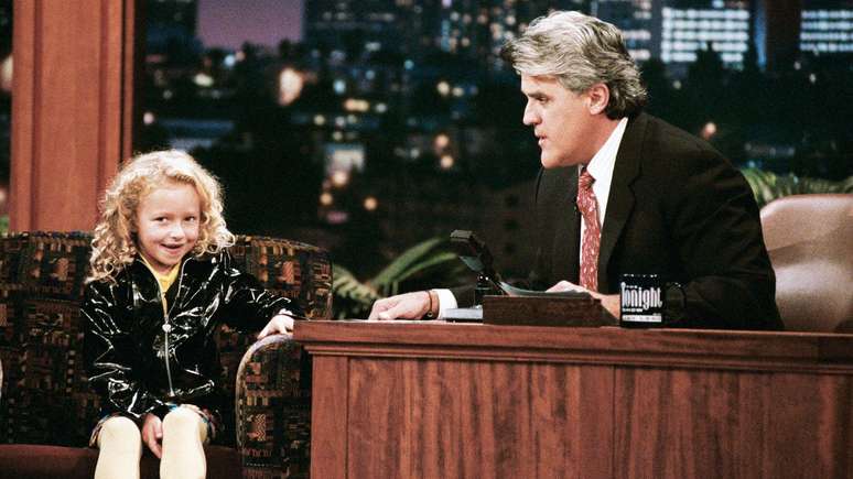 No programa The Tonight Show, com Jay Leno, quando tinha 7 anos
