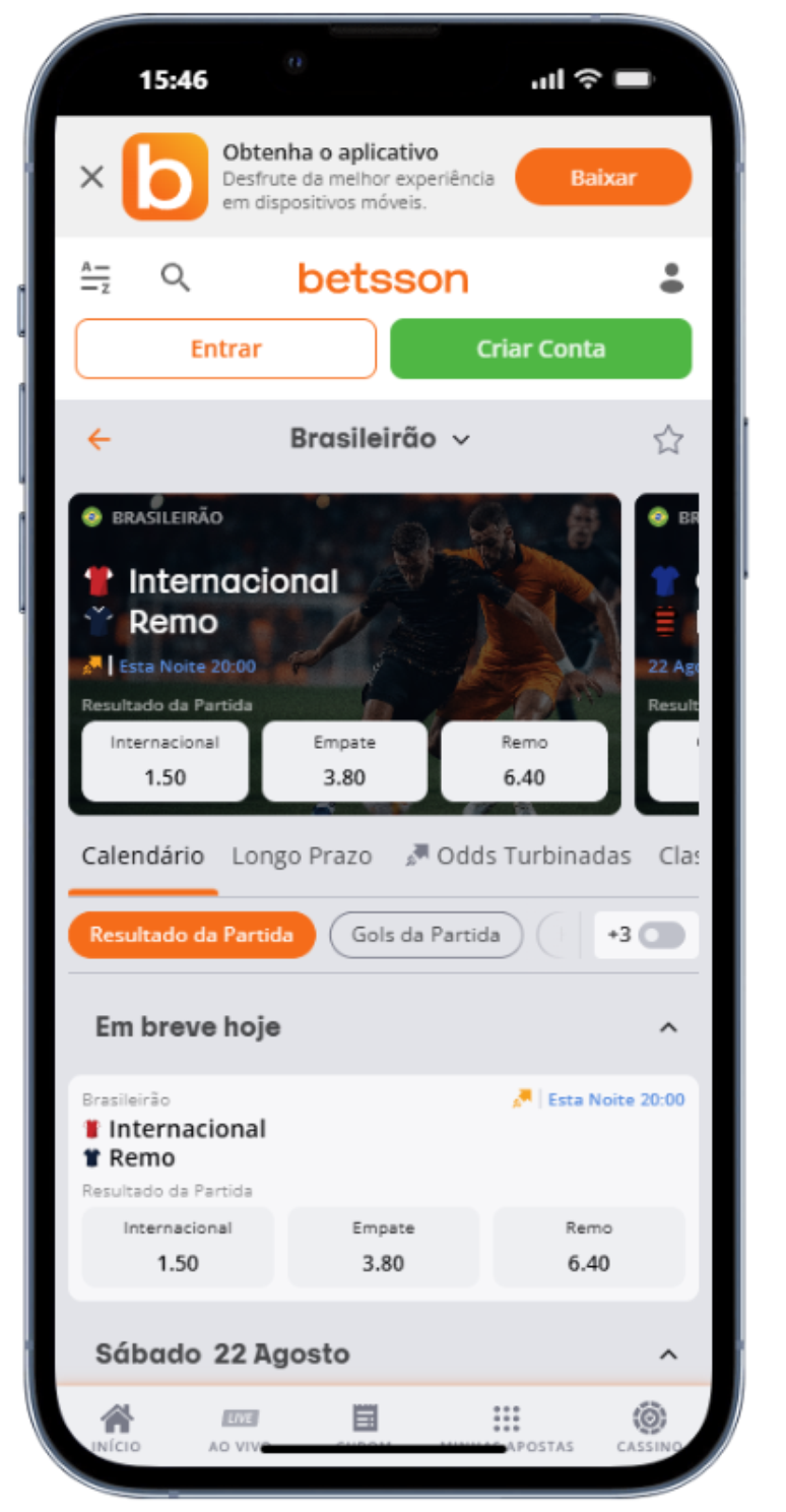Betsson tem apps para Android e iOS