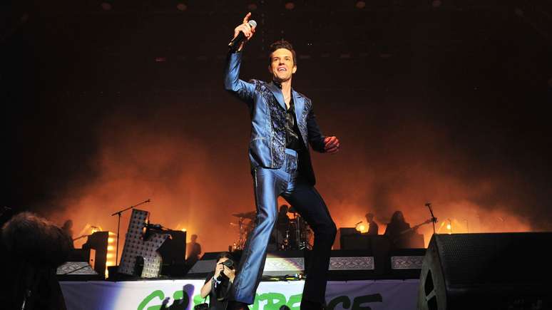 Brandon Flowers em show do The Killers