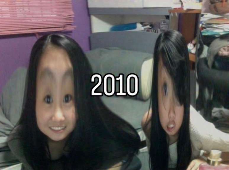 As amigas no ano em que se conheceram, em 2010