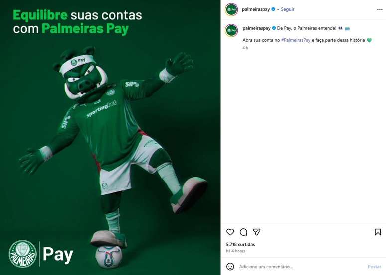 Provoca&ccedil;&atilde;o do Palmeiras na &uacute;ltima semana &ndash;