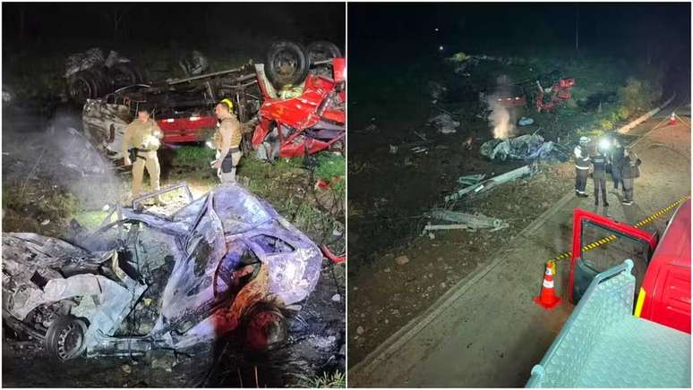 Colis&atilde;o seguida de inc&ecirc;ndio deixou mortos em SC &ndash;