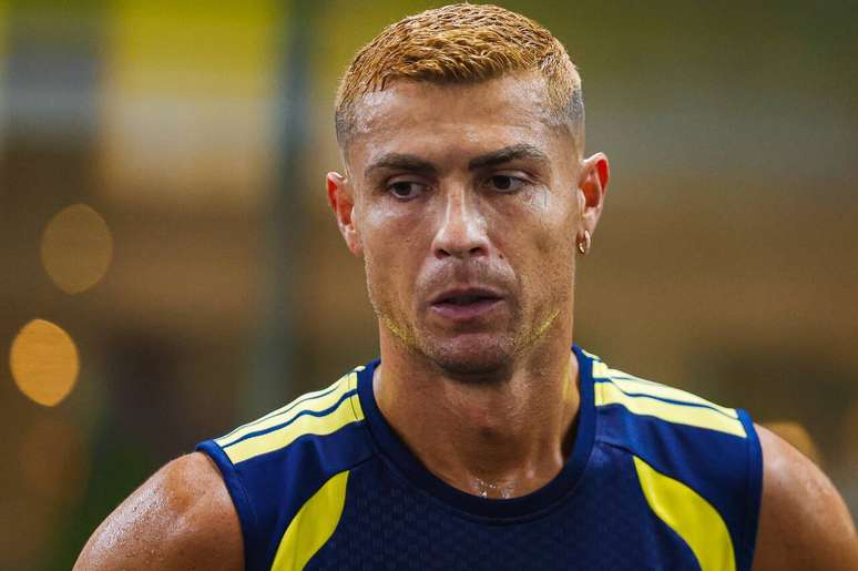 CR7 durante treinamento pelo clube saudita &ndash;