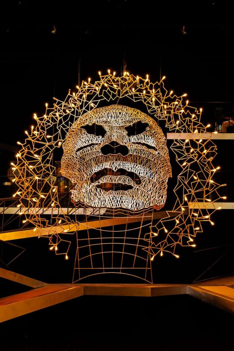 Um dos detalhes do cen&aacute;rio do musical sobre Gilberto Gil