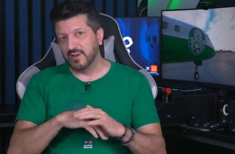 Lito gravou um v&iacute;deo para explicar a compra do avi&atilde;o do Palmeiras &ndash;