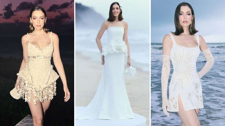 Os tr&ecirc;s looks de noiva de Fabiana Justus (Fotos: Reprodu&ccedil;&atilde;o/Instagram)