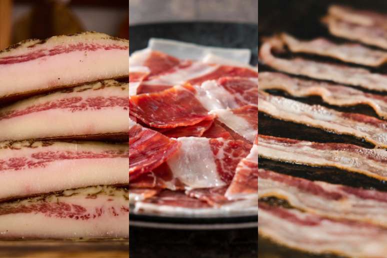 Embora venham do porco, bacon, pancetta e guanciale apresentam diferen&ccedil;as importantes no corte, na cura e no sabor. Muito usados em diferentes culin&aacute;rias, especialmente na Europa e na Am&eacute;rica do Norte, eles tamb&eacute;m t&ecirc;m aplica&ccedil;&otilde;es distintas nas receitas. Conhe&ccedil;a as principais caracter&iacute;sticas de cada um.