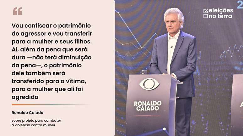 Debate da Band reuniu os candidatos &agrave; Presid&ecirc;ncia Renan Santos (Miss&atilde;o), Ronaldo Caiado (PSD) e Augusto Cury (Avante) 