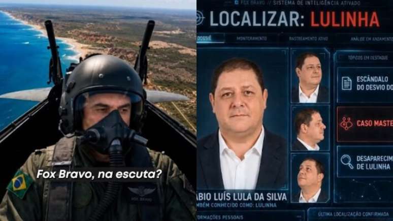 Vídeo gerado por IA mostra Flávio Bolsonaro 'caçando' Lulinha