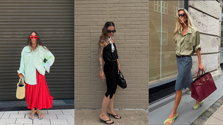Looks com chinelo