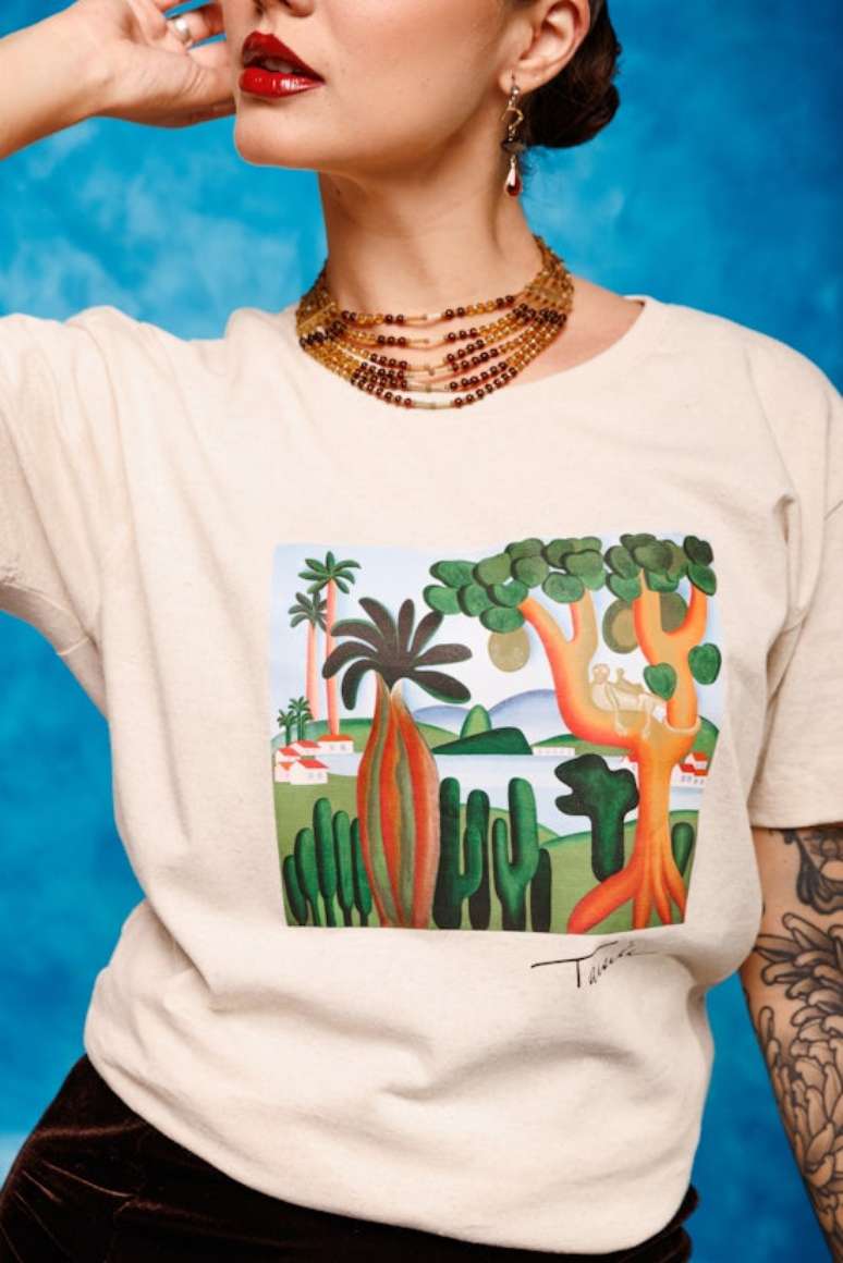 Camiseta Juta Cart&atilde;o Postal