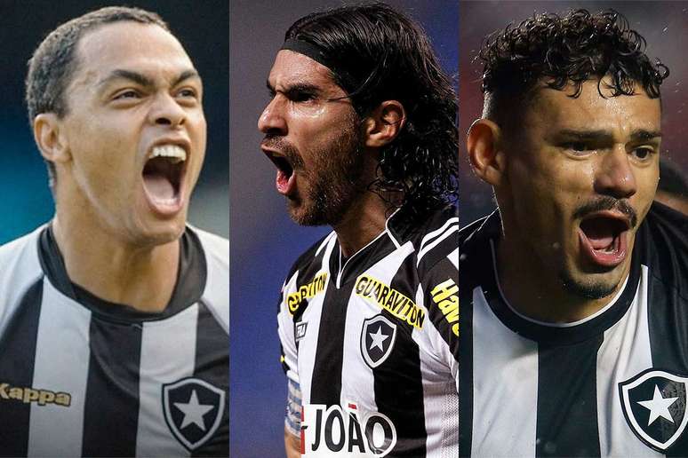 Tr&ecirc;s nomes que marcam o s&eacute;culo alvinegro &ndash; Fotos: Fernando Soutello e Vitor Silva/Botafogo