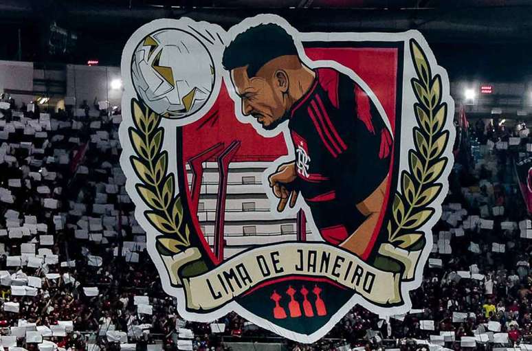 Danilo virou mosaico 3D da torcida do Fla ap&oacute;s marcar gol do t&iacute;tulo da Liberta &ndash;